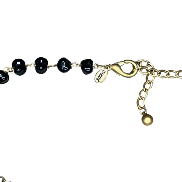 1261 Chico's Black and Green Multi-Strand Stone Necklace - Picture 2 of 3